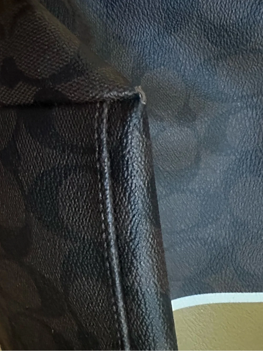 COACH Signature Mahogany Brown Stripe Zipper Tote Rare